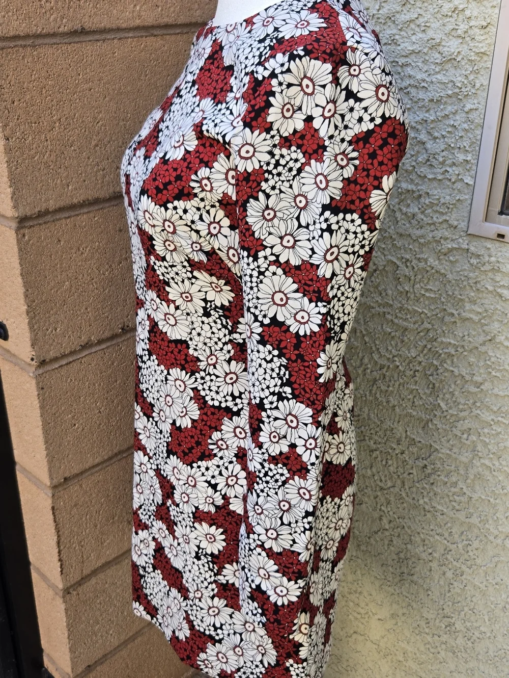 Zara Woman Red Floral Long-Sleeve Shift Dress Blogger Favorite - Picture 6 of 11